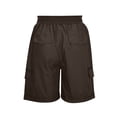 thumbnail image 4 of hotojiny Shorts Cargo pour Femmes Taille Haute à Cordon Grande Taille Shorts de Randonnée Décontractés Jambe Droite Ourlés Bermuda de Randonnée, 4 of 7