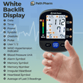 thumbnail image 2 of Path Pharm Wrist Blood Pressure Monitor for Home Use - Accurate Digital Blood Pressure Machine with White Backlit LCD Display and Heart Rate Monitor - 2x99 Memory - Adjustable Blood Pressure Cuff, 2 of 11