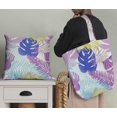 thumbnail image 5 of Soimoi Pink Modal Satin Fabric Tropical Leaves Print Fabric by the Yard 42 Inch Wide, 5 of 5