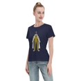 thumbnail image 4 of T-Shirt Basique à Manches Courtes pour Femme une Pièce Singe Jaune, 4 of 6