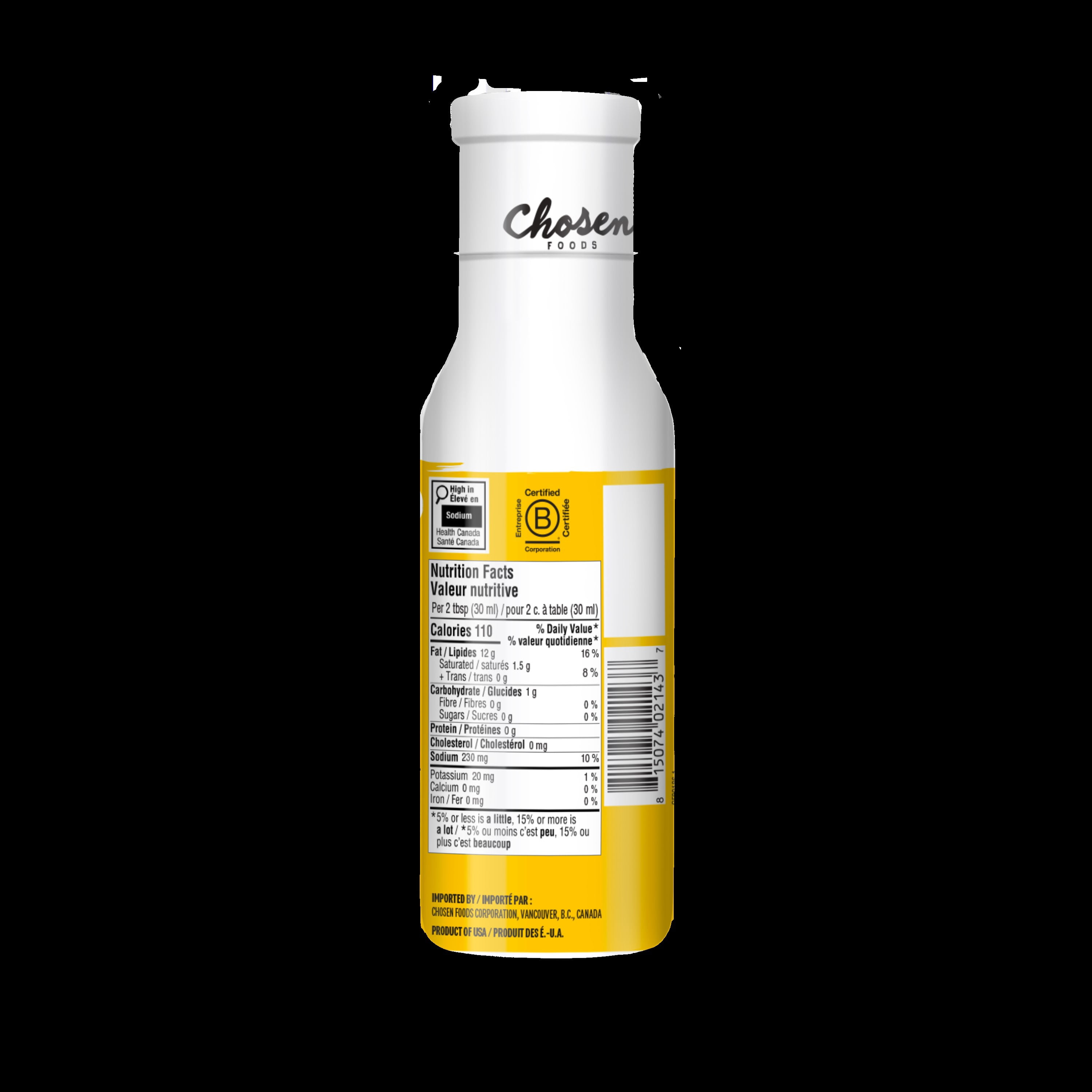 Chosen Foods Avocado Oil Lemon Garlic Dressing 237ml