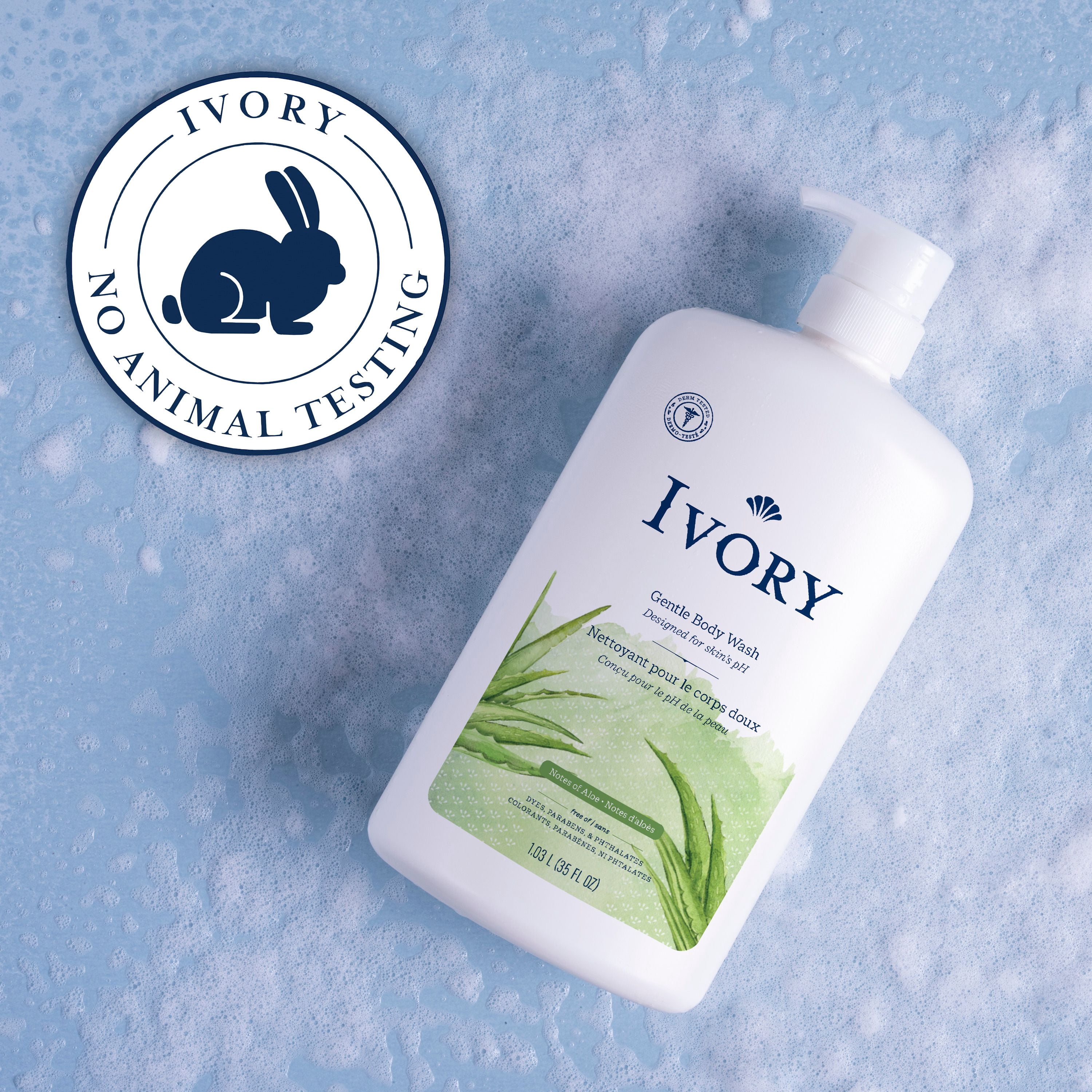 Ivory Nettoyant pour le Corps Doux, Notes d'Aloès