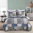 thumbnail image 2 of MarCielo Ensemble de Couvre-Lit Matelassé 3 Pcs Polyester Léger Format Grand Lit, 2 of 11