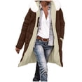 thumbnail image 2 of Miqool Women Reversible Puffer Jacket Thick Plush Long Quilted Jackets Winter Coats Warm Outerwear with Fur Hood, 2 of 9