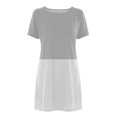 thumbnail image 3 of Pisexur Robe à Manches Courtes à Col Rond pour Femme, Robe Décontractée à Blocs de Couleur Imprimée à Manches Courtes à Col Rond pour Femme, Robe pour Femme, 3 of 4