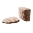 thumbnail image 2 of New Release,Split Toilet Cover, Elastic Fabric Cover for High Tank Models, All-Season Universal Household Toilet Cover, | 100%Polyester, Pink-101 $BS$3, 2 of 9