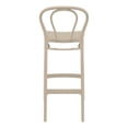 thumbnail image 5 of Compamia Victor Tabouret de Bar Contemporain en Résine pour Intérieur et Extérieur - Ensemble de 1, Taupe, 5 of 5