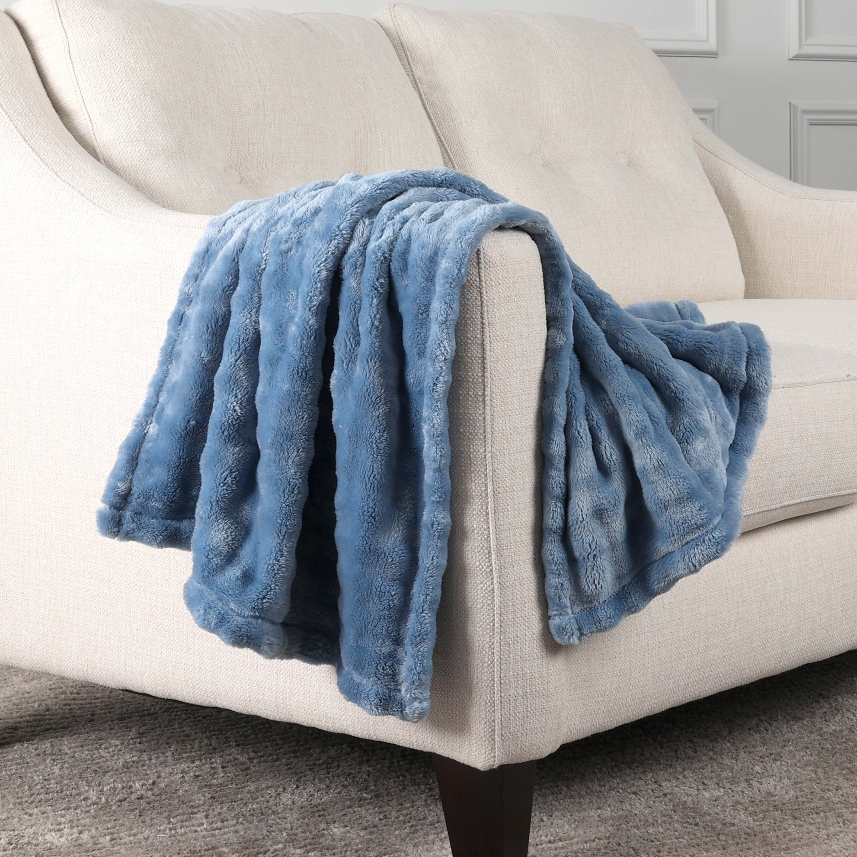 Blue Bubble Textured Baby Blanket 30" x 40"