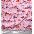 thumbnail image 1 of Soimoi Rayon Fabric Flamingo Bird Printed Fabric 1 Yard 56 Inch Wide, 1 of 3