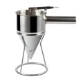 thumbnail image 1 of Amdohai Distributeur de Pâte Entonnoir Conique en Acier Inoxydable avec Poignée et Grille, 1 of 7