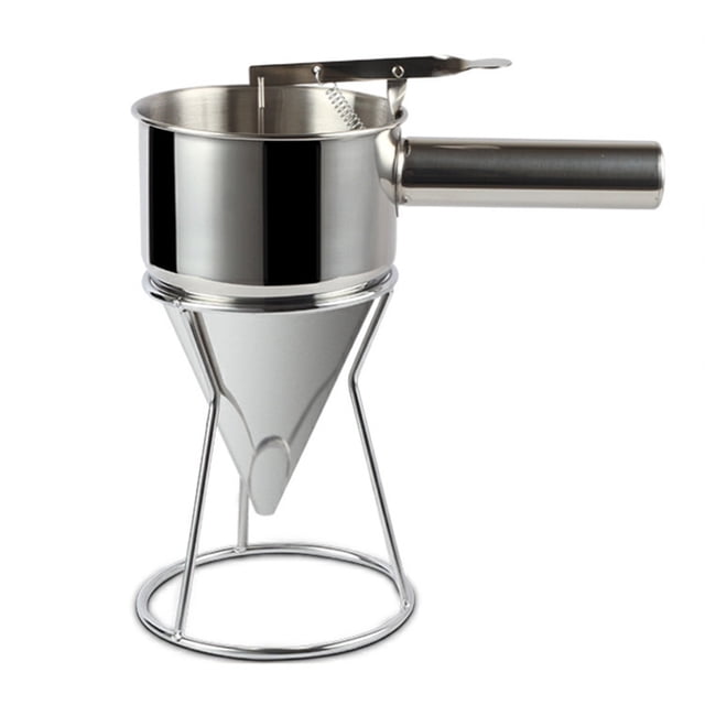 Amdohai Distributeur de Pâte Entonnoir Conique en Acier Inoxydable avec Poignée et Grille