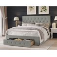 thumbnail image 2 of HMD Deborah Queen Tufted Upholstered Storage Panel Bed, Gray, 2 of 5