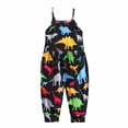 thumbnail image 1 of Birdeem Girls Childrens Summer Romper Printing Sling Sleeveless Backless Short Jumpsuit, 1 of 9