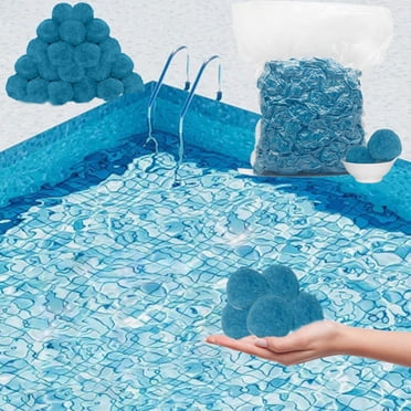 Meitianfacai Pool Filter Balls Efficient Swimming Pool Filter Sand Alternatives Reusable Blue Filter Media Balls Replace Filter Sand Lasts For Several Seasons