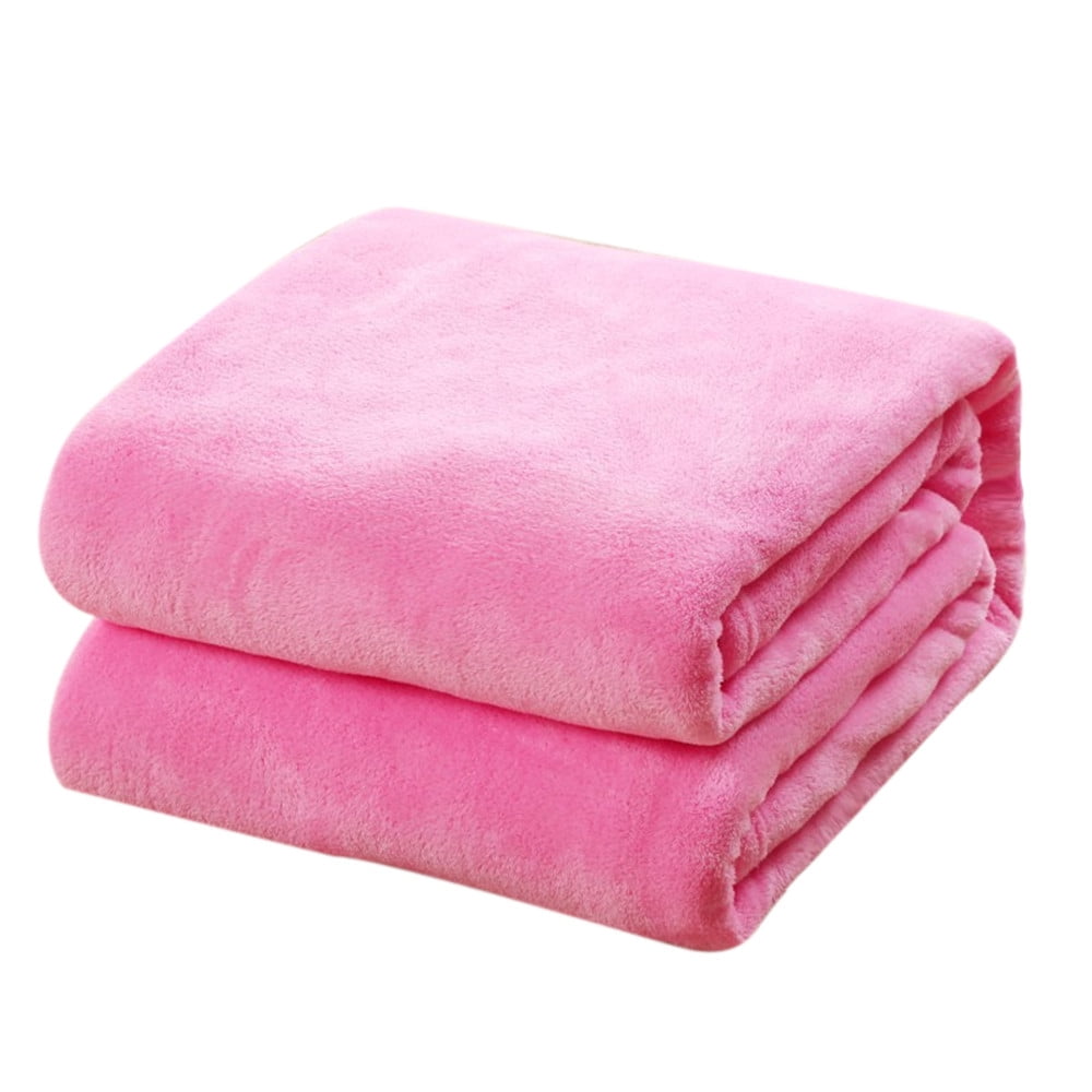 Ynlkorvg Weighted Blanket Clearance, Super Soft Warm Solid Warm Micro Plush Fleece Blanket Throw Rug Sofa Bedding Home Essentials Pink