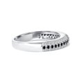 thumbnail image 2 of 1/2ct Traité Noir et Blanc Pavé Mariage Bague Empilable, 2 of 3