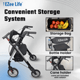 thumbnail image 3 of EZee Life Déambulateur Bariatrique avec Roues de 8 Pouces - Marchette Robuste pour une Mobilité Accrue - Gris, 3 of 9
