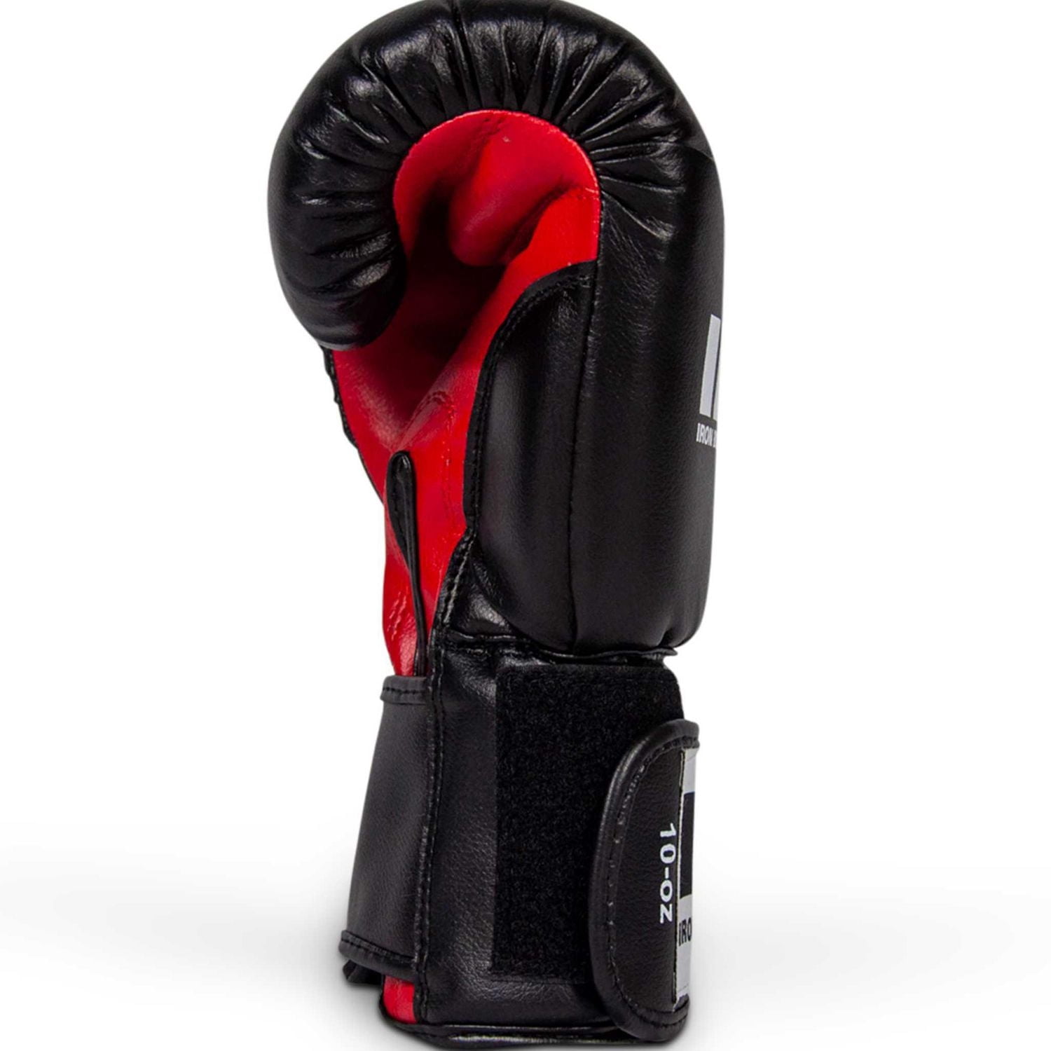 Iron Body Fitness Training Series Boxing Gloves, 12 oz Vinyl Training Gloves, Red/Black