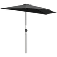 thumbnail image 1 of Outsunny Parasol Demi-Rond de 9 Pi, Parasol de Balcon Extérieur, Noir, 1 of 10