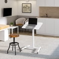 thumbnail image 3 of Seville Classics White airLIFT® Pneumatic Tilting Mobile Desk Cart, 3 of 10