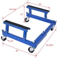 thumbnail image 2 of Berceau de Moteur de Moto, Diable 1500 lb, Cadre en Acier Robuste avec Coussinets en Caoutchouc, Roues 360 et Largeur Ajustable pour VTT et Quatre Roues, Rouge, 2 of 7