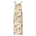 thumbnail image 5 of LOVZFMLL Women's Jumpsuit, Printed Summer Sleeveless Backless Loose Long Romper Beige, XL, 5 of 5