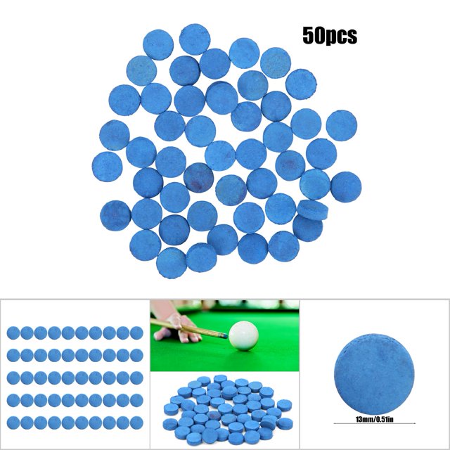 50 Pcs Embouts en Cuir pour Queue de Billard de Piscine pour Rotation de Balle de Contrôle, Accessoire de Jeu de Snooker