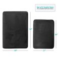 thumbnail image 1 of Set of 2 Small Clara Clark Bath Mat Bathroom Rug - Absorbent Memory Foam Bath Rugs - Non-Slip, Thick, Cozy Velvet Feel Microfiber Bathrug, Plush Shower, Toilet- Floor Bathmats Carpet - Black - 17"x24", 1 of 6
