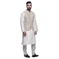 thumbnail image 2 of Atasi Indian Traditional Kurta Churidar Pajama Set With Nehru Jacket For Men, 2 of 3
