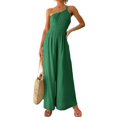 thumbnail image 1 of Women Romper Sleeveless Off-Shoulder Neck Wide-Leg Trousers, 1 of 3