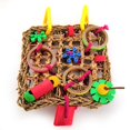 thumbnail image 3 of Thinsony Pet Bird Foraging Wall Toy Parrot Mat Birds Toy Woven Love Parakeet Chewing Style A 1Set, 3 of 5