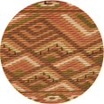 thumbnail image 1 of Ahgly Tapis Rond Lavable en Machine Intérieur Transitionnel Orange, 6 Pieds Rond, 1 of 7
