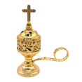 thumbnail image 1 of jifeng Incense Burner Crafts Gift Incense Stick Holder for Living Room SPA Tabletop Gold, 1 of 9