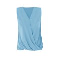 thumbnail image 5 of Pompotops Fashion Woman Causal V-Neck Solid Blouse Sleeveless T-Shirt Summer Tops, 5 of 5