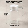 thumbnail image 3 of Clear Acrylic Pitcher, Plastic Juice Jug With Removable Lid, Bpa-Free Shatter-Proof Water Pitcher, Transparent Beverage Container for Iced Tea, Lemonade, Hot And Cold Drinks,White, 3 of 7