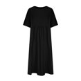 thumbnail image 2 of Ketyyh-chn99 Robes Femmes Jupes d'Été pour Femmes Vêtements Manche à Volants Superposition Évasée Robe Mini Noir,2TG, 2 of 4