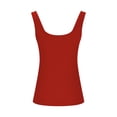 thumbnail image 4 of Penkiiy Débardeurs Unis pour Femmes Sans Manches à Encolure en U T-Shirt de Base d'Été Décontracté pour l'Entraînement 5TG Rouge, 4 of 6