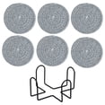 thumbnail image 2 of Ovzne Sets de Table Ronds Antidérapants en Coton Anti-Brûlure Isolation Thermique Durables 6 Pcs avec Rangements en Liquidation, 2 of 6