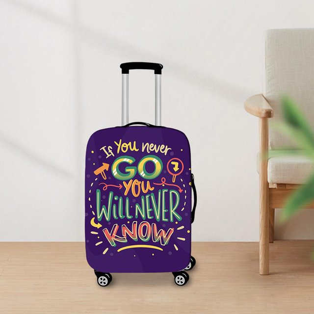 Elastic Luggage Cover Anti Scratch Spandex Suitcase Protector for Holiday Purple 26-28inch