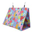 thumbnail image 1 of Bird Hanging Bed, Triangular Comfortable Playing Parrots  House  Colorful With Hooks For Lovebird For Pet Cage 29x19x21cm, 1 of 8