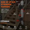 thumbnail image 3 of SIfdSeng My Items Adjustable Stair Stringer Hanger Heavy Duty Steel Support Bracket for Wooden Steps Construction Hardware, 3 of 4