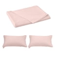 thumbnail image 2 of Birdeem Queen Size Bed Sheet Set with Pillowcases, 3-Piece Polyester Deep Pocket Sheets, Easy Care Wrinkle Free Solid Color Bedding, Fits Mattress Up to 16 Inches, 2 of 9