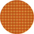 thumbnail image 1 of Ahgly Tapis Rond Lavable en Machine Intérieur Transitionnel Orange Néon, 3 Pieds Rond, 1 of 7