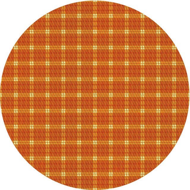 Ahgly Tapis Rond Lavable en Machine Intérieur Transitionnel Orange Néon, 3 Pieds Rond