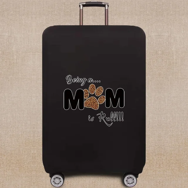 Travel Accessories Luggage Case Suitcase Dust Protective Cover 18-28 Inch Footprints Pattern Series Trolley Case Elastic Cover 8Footprints013 M