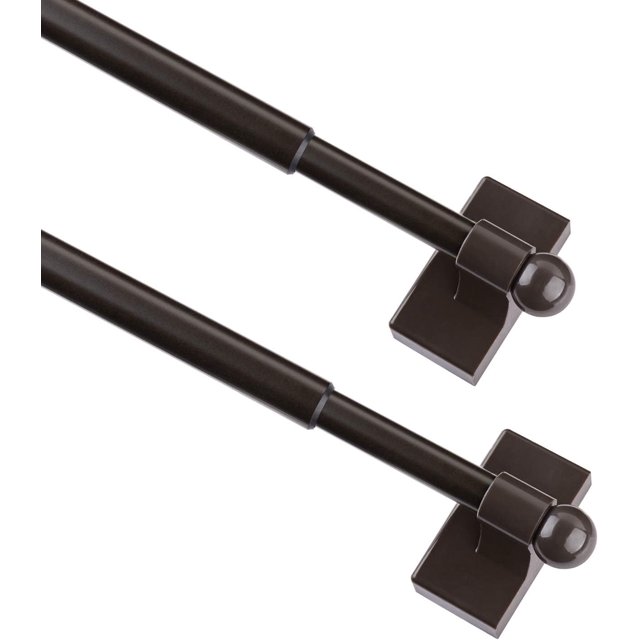 Adjustable Magnetic Curtain Rods for Mental Appliance Doors Windows to Champagne Window Rods Easy Installation Toilet Towel Bar MultiUseful (in Champagne )