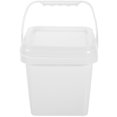 thumbnail image 1 of MOVTOTOP White Plastic Bucket with Handle and Lid for Home Use Made of Durable PP Material 5L, 1 of 8