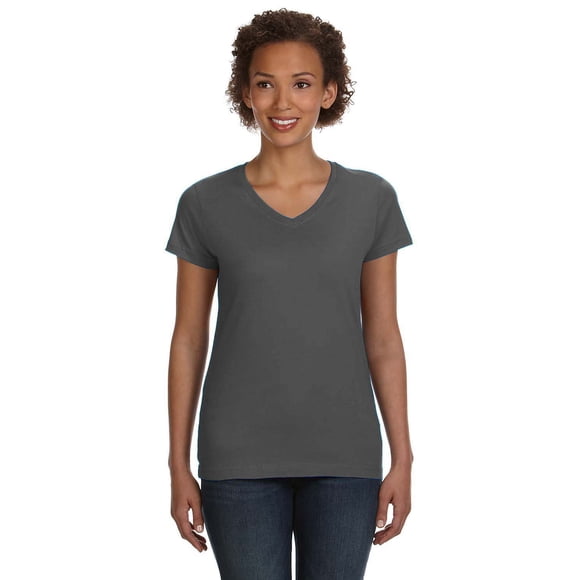 LAT Women's V-Neck Fine Jersey T-Shirt