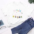 thumbnail image 5 of Daisyyozoid Chandail Amusant de Pâques pour Femmes, Mode Décontractée, Chandail à Imprimé, Blouse à Manches Courtes, 5 of 5