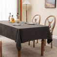 thumbnail image 3 of BALCONY & FALCON Nappe Rectangulaire en Faux Lin Imperméable Utilisée pour les Rassemblements, Restaurants, Cuisines, Banquets (Gris Moderne Mis à Jour, 55x95), 3 of 6